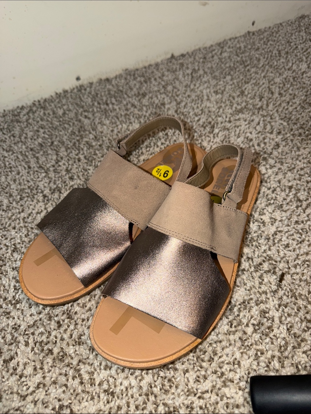 Sorel Brown Taupe Open-Toe Slingback Sandals